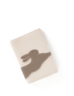 'En L'Air Voyage Lièvre' Nappa Leather passport Holder Cream