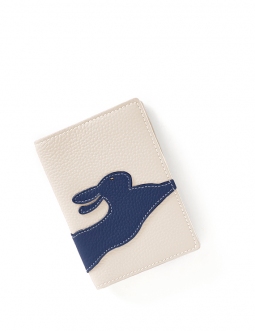 'En L'Air Voyage Lièvre' Nappa Leather passport Holder Cream