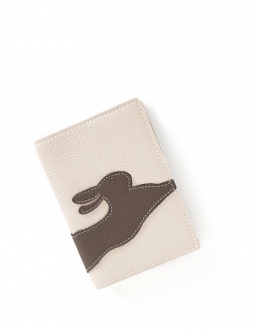 'En L'Air Voyage Lièvre' Nappa Leather passport Holder Cream