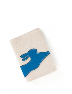 'En L'Air Voyage Lièvre' Nappa Leather passport Holder Cream