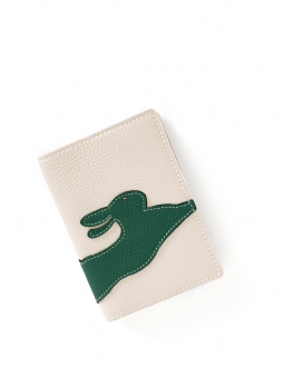 'En L'Air Voyage Lièvre' Nappa Leather passport Holder Cream