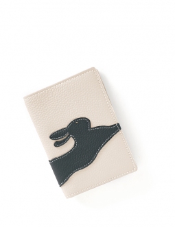 'En L'Air Voyage Lièvre' Nappa Leather passport Holder Cream
