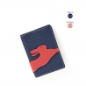 'En L'Air Voyage Lièvre' Nappa Leather passport Holder Navy Blue