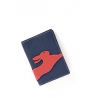 'En L'Air Voyage Lièvre' Nappa Leather passport Holder Navy Blue