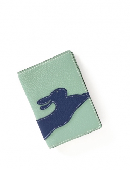 'En L'Air Voyage Lièvre' Étui de Passeport Cuir Nappa Opaline