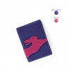 'En L'Air Voyage Lièvre' Nappa Leather passport Holder Deep Blue
