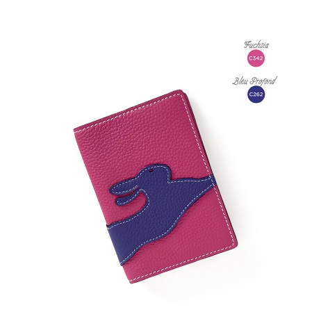 'En L'Air Voyage Lièvre' Nappa Leather Passport Holder Pink