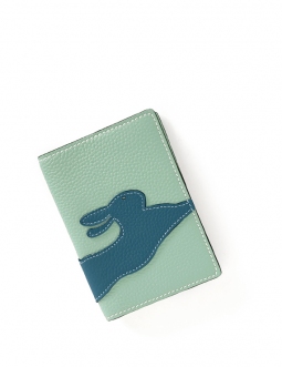 'En L'Air Voyage Lièvre' Étui de Passeport Cuir Nappa Opaline