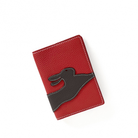 'En L'Air Voyage Lièvre' Nappa Leather passport Holder