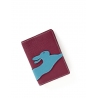 Voyage Lièvre' Étui de Passeport Cuir Nappa Bordeaux