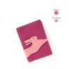 'En L'Air Voyage Lièvre' Étui de Passeport Cuir Nappa Fuchsia