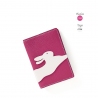 'En L'Air Voyage Lièvre' Étui de Passeport Cuir Nappa Fuchsia