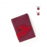 'En L'Air Voyage Lièvre' Nappa Leather Passport Holder Dark Red