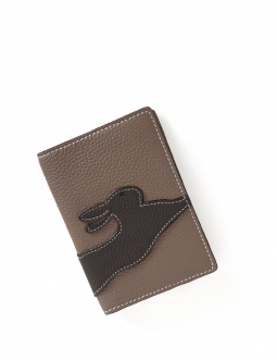 'En L'Air Voyage Lièvre' Nappa Leather Passport Holder Volcan