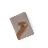 'En L'Air Voyage Téckel' Nappa Leather passport Holder Pearl Grey