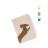'En L'Air Voyage Téckel' Nappa Leather passport Holder Cream