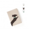 'En L'Air Voyage Téckel' Nappa Leather passport Holder Cream