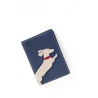 'En L'Air Voyage Téckel' Nappa Leather passport Holder Navy Blu