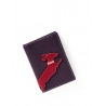 'En L'Air Voyage Téckel' Nappa Leather passport Holder Dark Purple