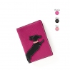 'En L'Air Voyage Téckel' Étui de Passeport Cuir Nappa Fuchsia