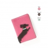 'En L'Air Voyage Téckel' Nappa Leather passport Holder Rose