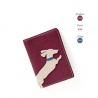 'En L'Air Voyage Téckel' Nappa Leather passport Holder Red
