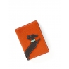 'En L'Air Voyage Téckel' Nappa Leather passport Holder Orange