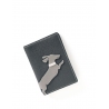 'En L'Air Voyage Téckel' Nappa Leather passport Holder Ardoise
