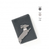 'En L'Air Voyage Téckel' Nappa Leather passport Holder Ardoise