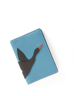 'En L'Air Voyage Oie' Nappa Leather passport Holder Sky Blue