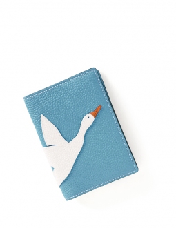 'En L'Air Voyage Oie' Nappa Leather passport Holder Sky Blue