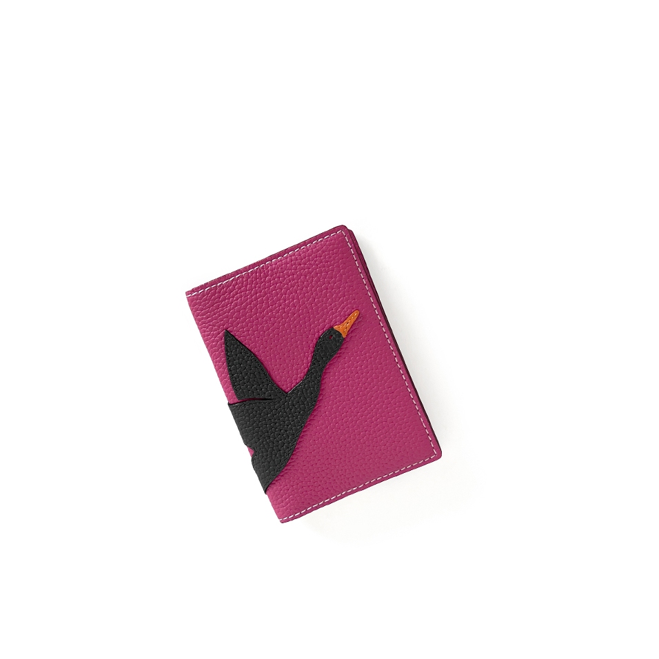 'En L'Air Voyage Oie' Nappa Leather passport Holder Pink