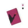 'En L'Air Voyage Oie' Étui de Passeport Cuir Nappa Fuchsia