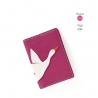 'En L'Air Voyage Oie' Étui de Passeport Cuir Nappa Fuchsia