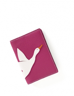 'En L'Air Voyage Oie' Nappa Leather passport Holder Pink