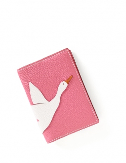 'En L'Air Voyage Oie' Nappa Leather passport Holder Rose