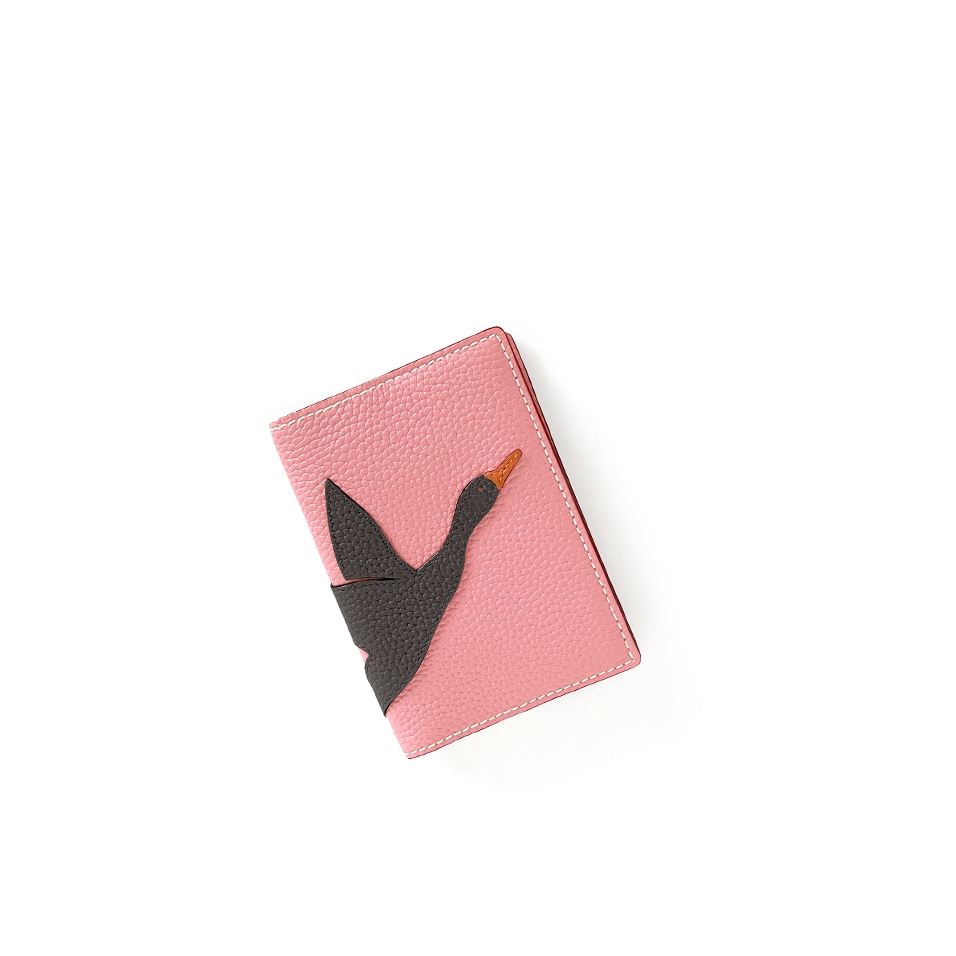 'En L'Air Voyage Oie' Nappa Leather passport Holder Light Pink