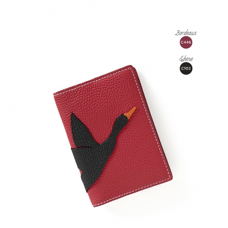 'En L'Air Voyage Oie' Nappa Leather passport Holder Red