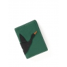 'En L'Air Voyage Oie' Nappa Leather passport Holder Vert Pin