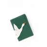 'En L'Air Voyage Oie' Nappa Leather passport Holder Vert Pin