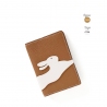 'En L'Air Voyage Lièvre' Nappa Leather Passport Holder Cognac