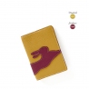 'En L'Air Voyage Lièvre' Nappa Leather Passport Holder Moutarde