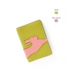 'En L'Air Voyage Lièvre' Nappa Leather Passport Holder Paille