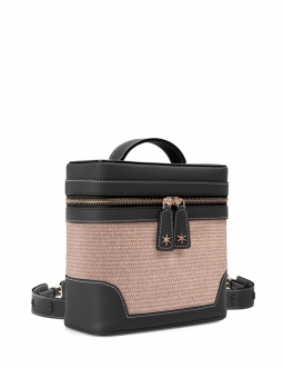 'Écrins Nacelle' Nappa Leather backpack Black & Pèche
