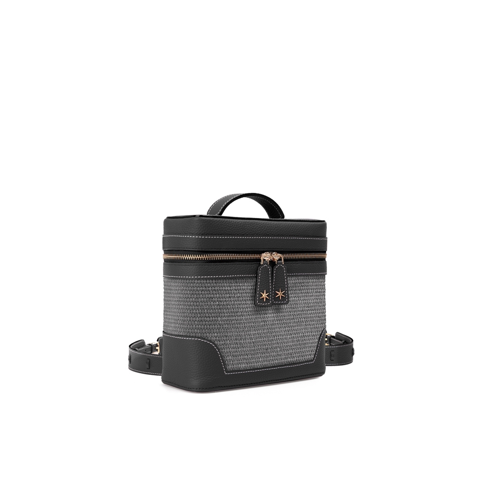 'Écrins Nacelle' Sac à dos Cuir Nappa Ébène & Rocher
