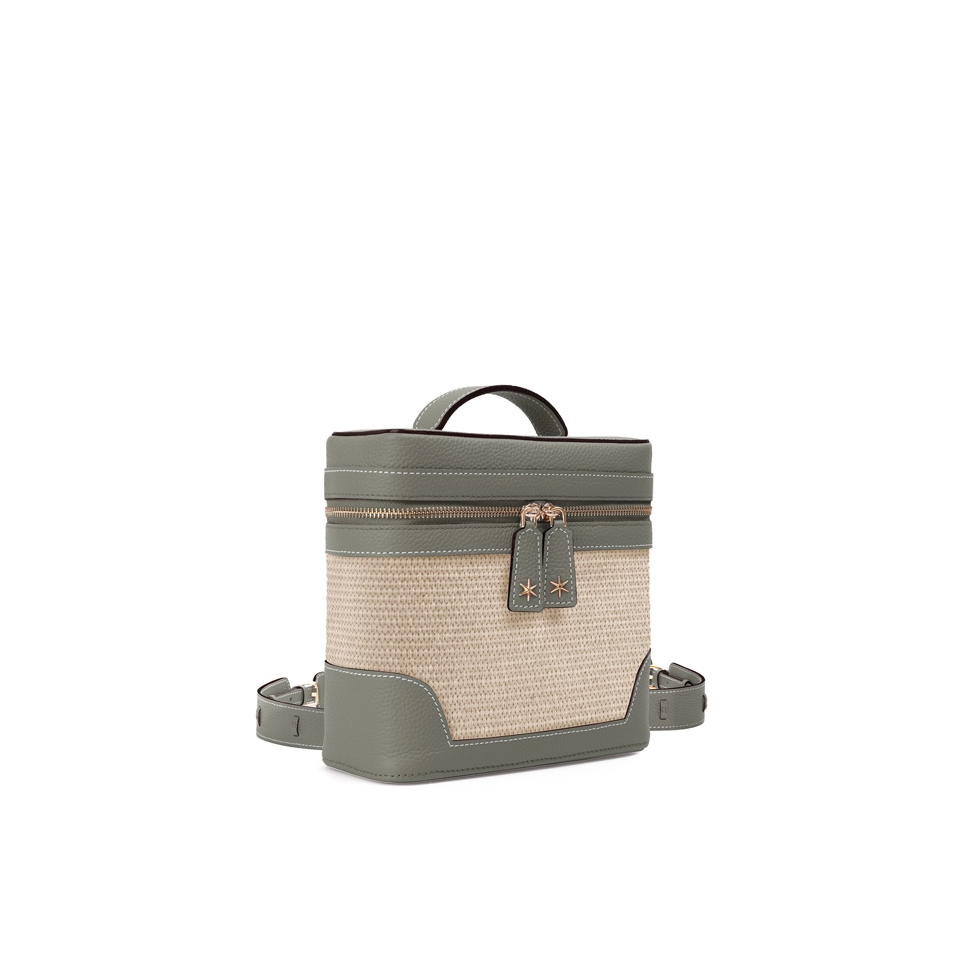 'Écrins Nacelle' Sac à dos Cuir Nappa Éléphant & Crème