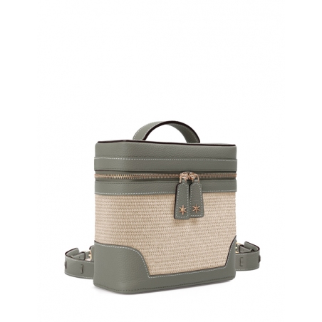 'Écrins Nacelle' Sac à dos Cuir Nappa Éléphant & Crème