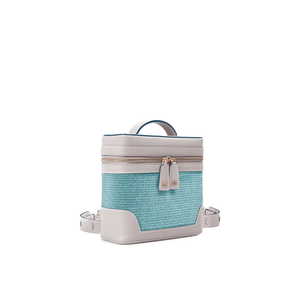 'Écrins Nacelle' Nappa Leather backpack Elephant Pearl Grey & Geai