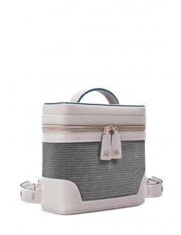'Écrins Nacelle' Sac à dos Cuir Nappa Perle & Rocher