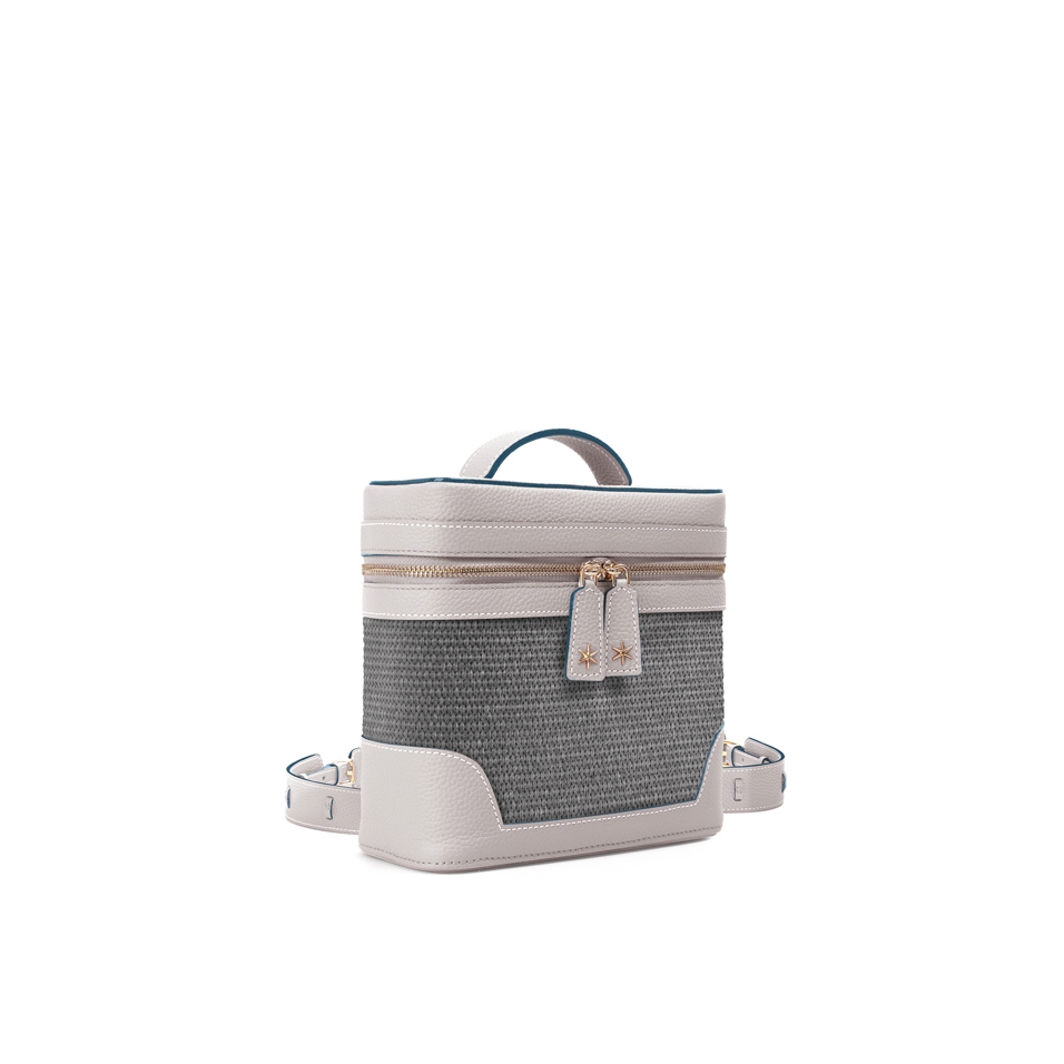 'Écrins Nacelle' Sac à dos Cuir Nappa Perle & Rocher